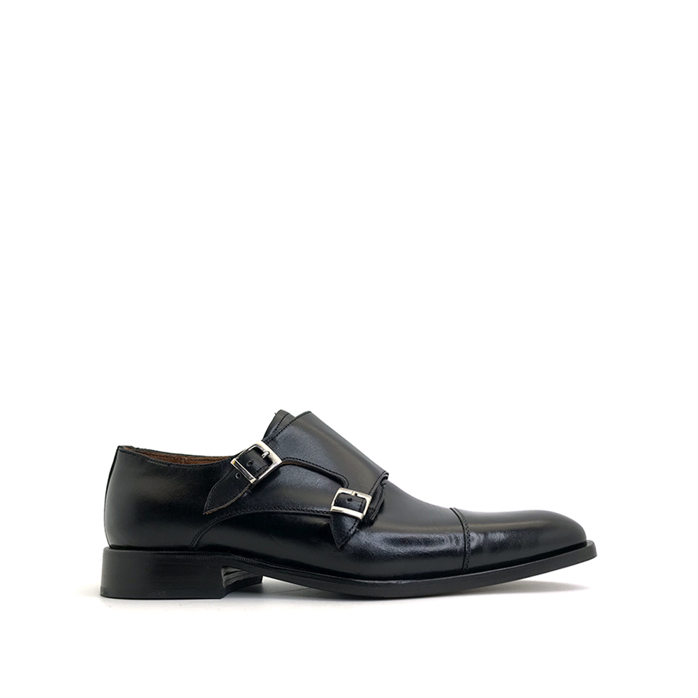 Zapato Doble Hebilla Negro