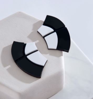 Aros Ipanema Blanco Y Negro